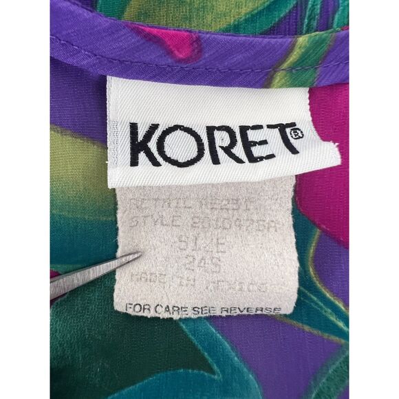 Koret Vibrant Floral Blouse - Purple, Green, Pink - Picture 4 of 10